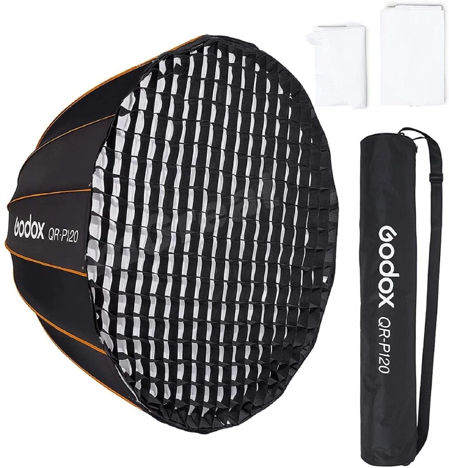 Godox QR-P120 120cm Quick Setup Deep Parabolic Softbox Bowens for VL150 UL150 - Image 2 of 4