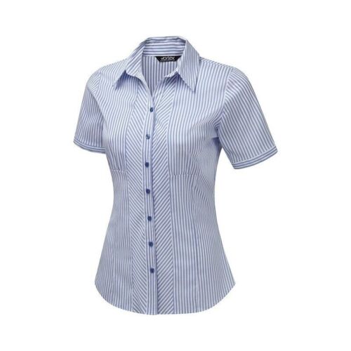 Womens Work Shirt - Vortex Louise Blue W/Stripes [GF28] - Picture 1 of 3