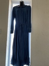 BRAND NEW WOMEN  DENIM COLLARED MIDAXI SHIRT DRESS MEDIUM INDIGO SIZE 12