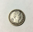 1902 BARBER SILVER QUARTER