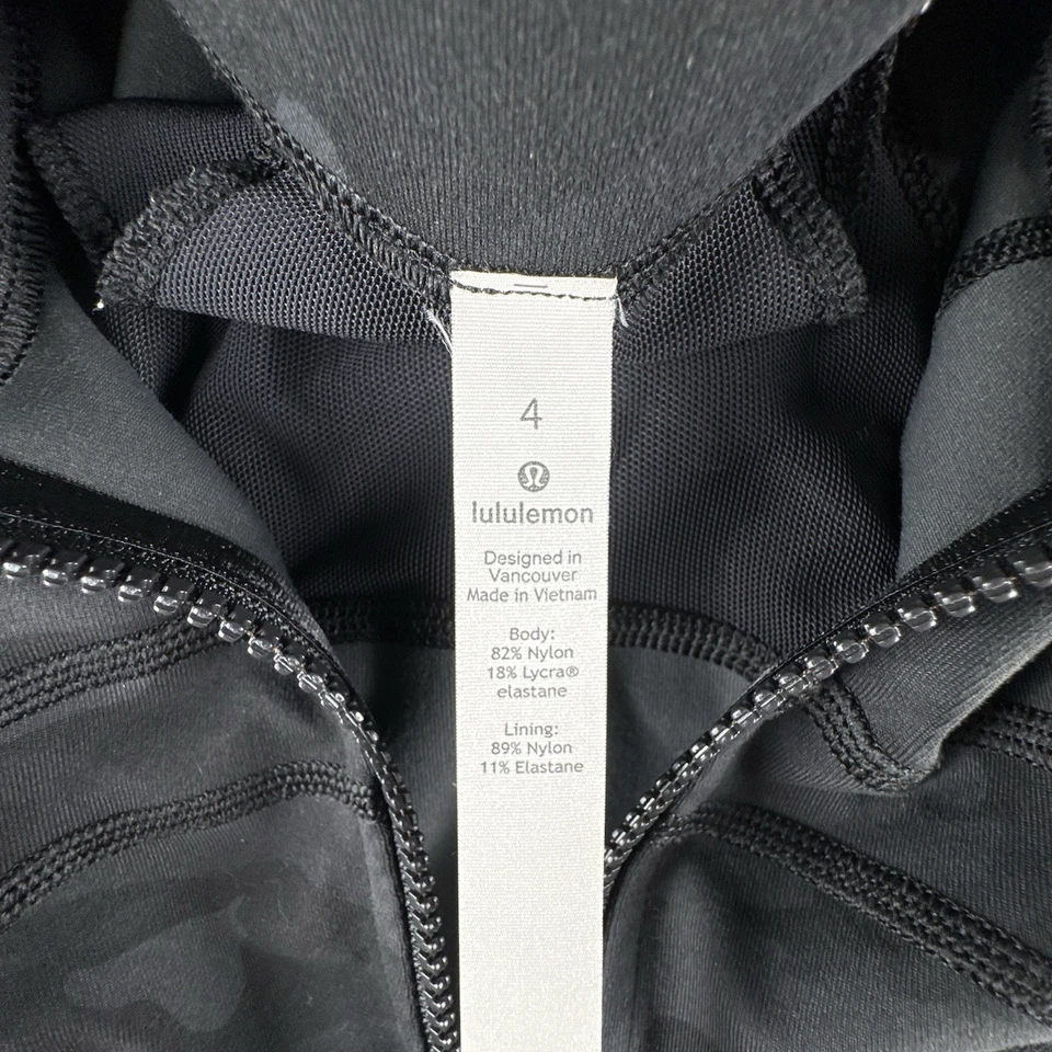 Chaqueta Lululemon Define Mujer 4 Negra Gris Multi Camuflaje Atlética Correr Gimnasio Yoga Foto 3 de 4