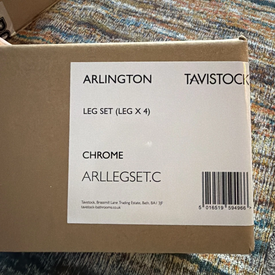 Tavistock Arlington Leg Set (Pack 4) Chrome. Vanity unit furniture   - Image 2 of 4