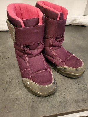 Quechua Winterstiefel Gr. 33 Aubergine Lila Klettverschluss Decathlon 
