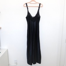 VTG Victoria's Secret Womens Gold Label Slip Dress Size M Maxi Lingerie Goth 90s
