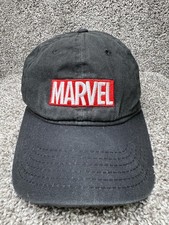 Marvel Hat Cap Strapback One Size Black Adjustable Logo