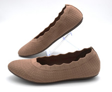 Skechers Air Cooled Memory Foam Slip On Flats Brown Knit Womens Sz 6