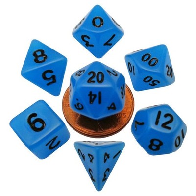 Fanroll By Mdg 7-Set Mini Polyhedral Dice 10Mm Glow In The Dark