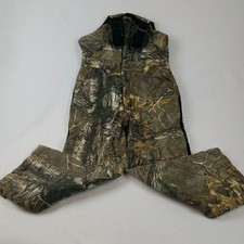 Realtree Youth Camo Insulated Overalls Boys Large Huntin Workwear Bib Warm 12/14