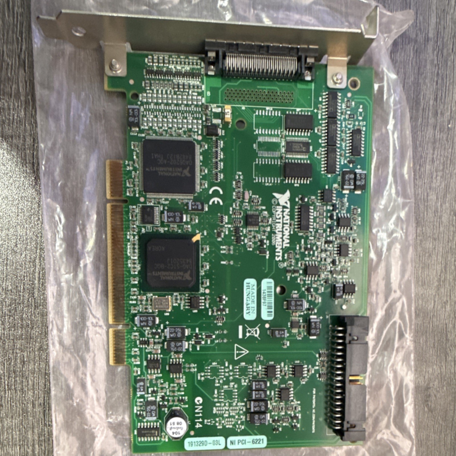 National Instruments NI PCI-6221 Analog Input DAQ PCI Card 16ch 16-bit 250 kS/s