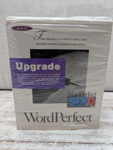 Wordperfect 6.0 DOS New Open Box 3.5 Floppy