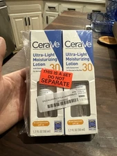 CeraVe Ultra Light Moisturizing Face Lotion Spf 30 1.7 Oz 2 Pack