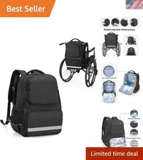 Wheelchair Backpack, Wheelchair Bag for Back of Chair, Wheel Chair Basket to ...