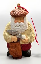 Golf Loving Santa Ornament Golf Bag w/ Clubs Golf Ball Cap Sweater 3  X2  