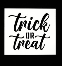 Trick or Treat Reusable Halloween Stencil