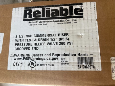 #ad #ad Reliable 2 1 2quot; Pre Assembled Riser Test amp; Drain 1 2quot; Pressure Relief Valve $499.99
