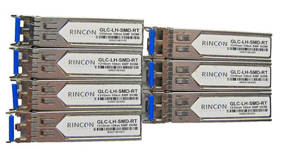 7x Rincon GLC-LH-SMD-RT 1310nm 10km SMF DOM Transceiver Modules Cisco Compatible