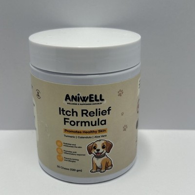 Aniwell Itch Relief Formula Skin & Coat Care Soft Chews Turmeric Exp 2028