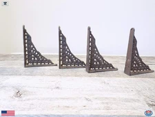 Antique Style Cast Iron Shelf Brackets 4-Pack 4-3/4x3-7/8in Corbels