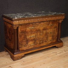 Cassettone italiano piano marmo comò in stile antico arredamento XX secolo