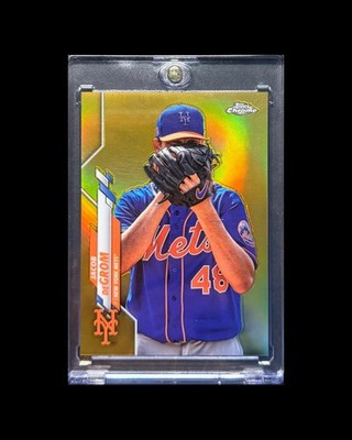 2020 Topps Chrome SP Variation Gold Refractor Jacob deGrom #81 Mets Rangers