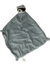 Angel Dear Blankie Unisex Small 11" Raccoon Grey Plush Lovey Security Blanket