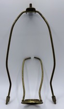 VINTAGE 10” BRASS LAMP SHADE HARP WITH SADDLE