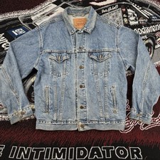 Vintage 1980s Levi’s 70507 Denim Trucker Jacket Size L Made in USA Light Wash 69