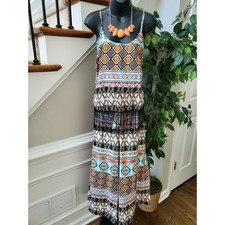 Indian Tropical Fashion Women Multicolor 100 Polyester 2 Piece Pantsuits Size M