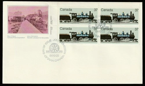 Canada #1038, Canadian Locomotives-2, UL PB, Official First Day Cover, FDC 1984