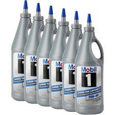 FLASH SALE🔥 Mobil1 1043611 Full Synthetic Gear Lubricant, 75W-90 Quart 6 PK
