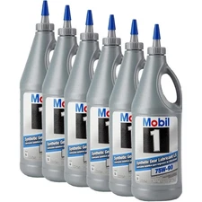 FLASH SALE🔥 Mobil1 1043611 Full Synthetic Gear Lubricant, 75W-90 Quart 6 PK