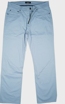 Walbusch 50 L30 Jeans Trousers Blue Mens Stretch Straight Regular Fabric Thin W34 L