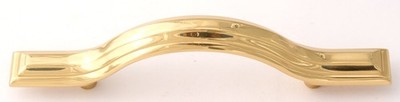 Alno A1510-3-PB Geometric 3'' Pull Polished Brass