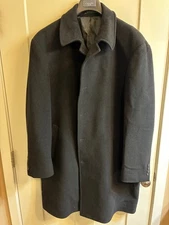 CHAPS Peacoat Pea Coat Mens XXL Solid Black excellent condition