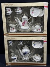 Porcelain Collectible 10 Piece Mini Tea Sets, Lot Of 2