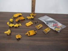 Train lot of scenery pieces cars Construction vehicles and more