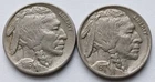 1916 XF + 1917 AU Buffalo Nickels, Two Better Date & Grade 5C coins
