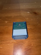 OEM Official Playstation PS1 Memory Card SCPH-1020 Clear Translucent Blue Tested