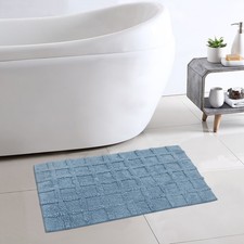 Cotton Grid Bath Rug Set - Dual Size