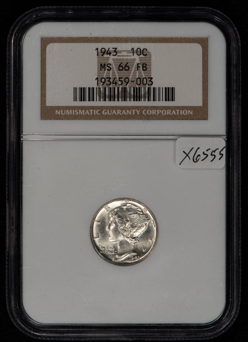 NGC Grade MS 66 1943 Year Mercury Dimes (1916-1945) for sale | eBay