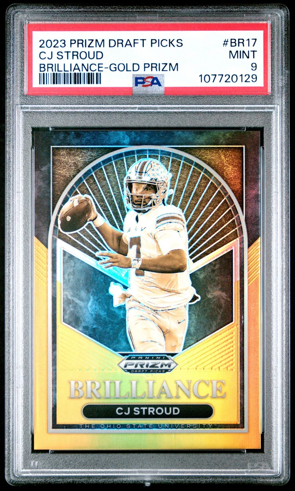 CJ Stroud Panini Prizm Draft Picks Brilliance #BR17 Gold