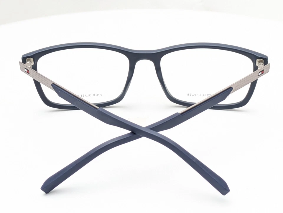 Armações de óculos masculinas Tommy Hilfiger TH 1694 PJP azul fosco 55-17-145 - Imagem 4 de 4