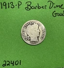 1913-P Barber / Liberty Head Dime 10c Good See Pictures