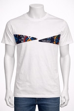 African Print T-Shirt  2XL Unisex White Graphic Tee  Tribal Pattern Shirt