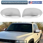 1999-2006 For Chevy Silverado for Sierra Side Mirror Covers Caps Overlay Chrome
