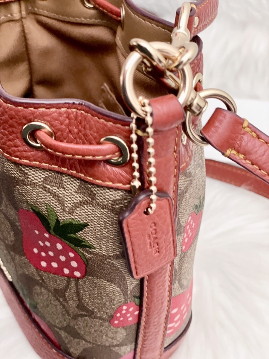 ★完売前に！★Coach Dempsey Carryall Strawberry Print Bag Coach Dempsey Carryall In Signature Canvas With Strawberry