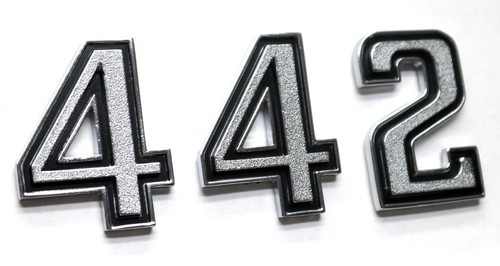 NUEVO ""442" Juego de Números Emblema Fender/Para 1969-73 Insignia Cutlass HECHO EN EE. UU. - Imagen 3 de 10