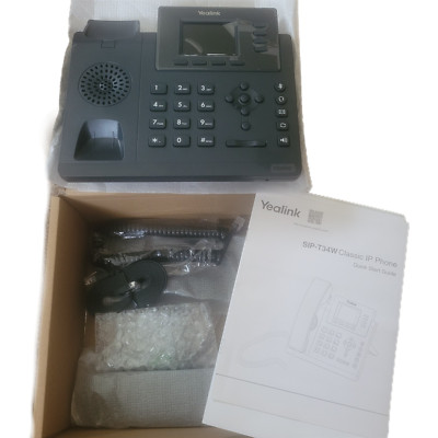 Wi-Fi IP Business Phone Works W/Office Cloud-Based VoIP Phone Service SIP-T34W