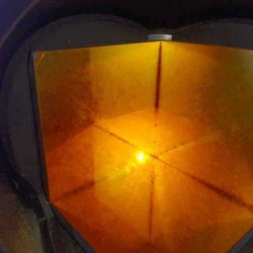PLX brand gold coated 5" Clear Aperture (CA) retroreflector 4 bolt mount ITAR - Picture 3 of 9