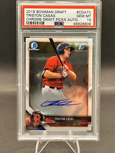 2018 Bowman Draft Triston Casas 1st Chrome Auto PSA 10 GEM MINT Red Sox Rookie